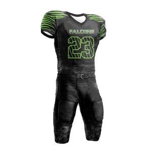 Ensemble de maillots de football américain personnalisés respirants pour adultes, manches courtes, 100% polyester, anti-UV, meilleur prix - Product Image 3