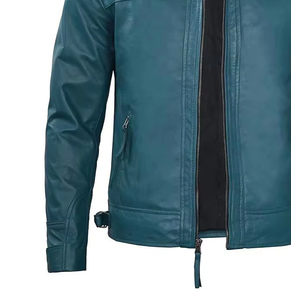 แจ็คเก็ตหนังกันลมสำหรับผู้ชาย ฤดูหนาว คอตั้ง ปิดซิป ระบายอากาศได้ดี รับสั่งตัดไซส์ ขายส่ง - Product Image 6