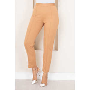 Pantalones Chimali de Cintura Alta, Tipo Lápiz, Transpirables, Color Camel, para Hijab, en Tela Oxford - Product Image 4