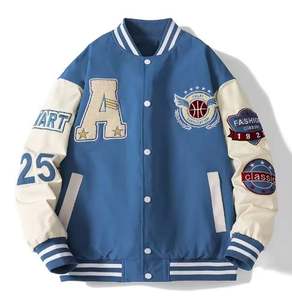 Venta al por mayor de ropa de calle personalizada College Varsity Jacket Hombres Mujeres Béisbol Bomber Letterman Varsity Jacket para hombres - Product Image 2