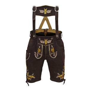 Pantalones cortos de Oktoberfest tradicionales vintage personalizables para hombre Color sólido Lederhosen bávaro Fabricante OEM-Sky High - Product Image 2