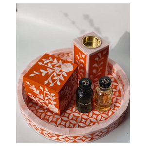 High Rated <b>Bone</b> Inlay Burner Luxury Ramadan Mubkhar Gift Set Mother Pearl Inlay Bakhoor Tray Resin Box Elegant Arabic Religious - Product Image 1