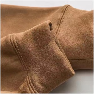 เสื้อฮู้ดบุขนแกะหนังนิ่มสำหรับผู้ชายเสื้อโอเวอร์ไซส์ผ้าคอตตอนใส่ฤดูใบไม้ร่วงออกแบบโลโก้ได้ตามต้องการ - Product Image 3