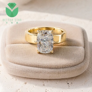 Anillo <span class=keywords><strong>Solitario</strong></span> Clásico de Oro de 18K con Diamante Largo de Corte Cojín Cultivado en Laboratorio, Certificado por IGI, para Mujer, de Betterstar, Joyería Fina - Product Image 3