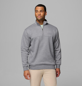 Sudadera Gris Haider, Fabricante de Sudaderas Personalizadas, Sudadera Casual para Hombre con Cuello Alto y Cierre de Cremallera de un Cuarto - Product Image 5