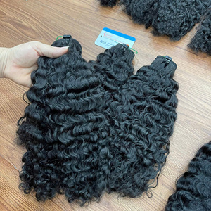 Vente en gros Extensions de cheveux Remy doublement étirés paquets de trame de cheveux humains vierges birmans bouclés vietnamiens - Product Image 4