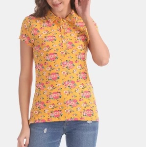 Top Qualité Sublimation Imprimé Femmes Polo T-shirts À Manches Courtes Sport Femmes T-shirts à Vendre - Product Image 2