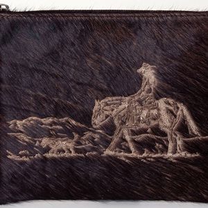 กระเป๋าหนังแท้สะพายข้างสำหรับผู้หญิงกระเป๋าหนังวัวสะพายข้างดีไซน์วินเทจสไตล์ตะวันตกสไตล์โบโฮ - Product Image 3