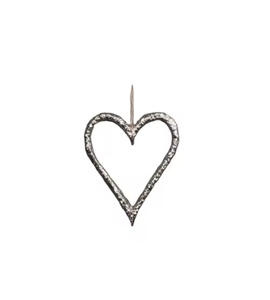High Quality Customized Design Heart-Shaped <b>Hammered</b> Work Christmas Hanging Ornaments Handmade Silver Finish Hot Selling - Product Image 5