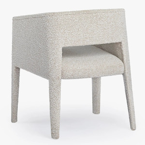 Silla de Comedor Tapizada Contemporánea, Sillón con Respaldo Alto, Asiento de Madera Maciza para Comedor - Product Image 5