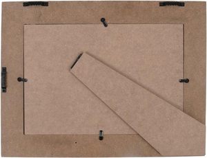 Cadre photo Homestead Double 5x7 en noyer foncé-Décor rustique en détresse Cadre photo en bois Chevalet bidirectionnel Mur ou table - Product Image 3