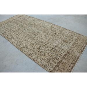 Alfombra Vintage Grande de 4.7x9.8 pies, Alfombra Turca Marrón Ombré - Product Image 4