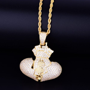 Haute qualité 10kt or massif unisexe glacé pendentif Hip Hop croix charme Moissanite diamant religieux diamant pendentif pour cadeau - Product Image 2
