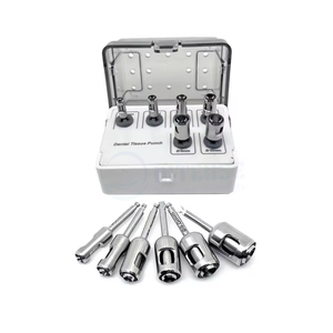 6 Piezas de Fresas Manuales para Implantes Dentales, Punzón Doble para Tejidos, Acero Inoxidable, Herramientas de Implante con Agarre Ergonómico, INSTRUMENTOS QUIRÚRGICOS - Product Image 1