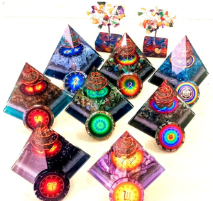 Pirámide de orgonita a granel de gran oferta de la mejor calidad, pirámide de orgonita de piedra de amatista Natural, regalo de orgonita de esfera de cristal de Chakra - Product Image 6