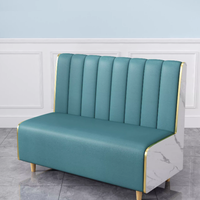 Ensemble de sièges en cuir pour restaurant moderne personnalisé, table et chaises à motif marbré pour café, boutique de café, hôtel