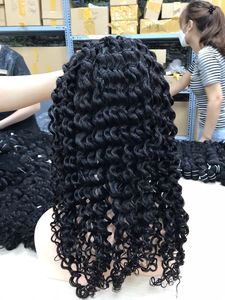 Belle perruque Lace Front wig 13x6, cheveux 100% humains, doux, Deep Wave, couleur naturelle, usine de gros - Product Image 2