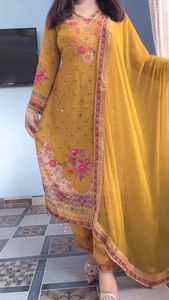 ชุดคุर्ติ ชินนอน ขายดีที่สุดสำหรับผู้หญิง สวมใส่ได้ทั้งในออฟฟิศและงานเทศกาล ชุดคุर्ติ กางเกงลำลอง ราคาไม่แพง - Product Image 3