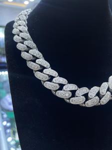 Customized 16mm VVS Moissanite <b>Diamond</b> 925 Sterling Silver Hip Hop Cuban Necklace <b>Chain</b> Fine Fashion Bling Jewelry For <b>Men</b> Wear - Product Image 3