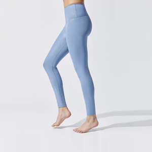 Custom Women's Sportswear Gym Clothes High Waist Crewneck Tops with Long Sleeve Active Workout Fitness <b>Leggings</b> for Running - Product Image 2