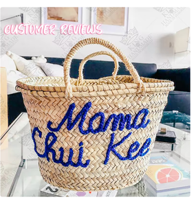 Bolsas de Regalo Personalizadas Hechas a Mano para Despedida de Soltera, Bolsas de Paja Personalizadas para Damas - Product Image 3