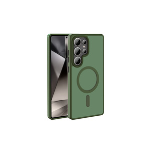 Coque en silicone liquide premium JoieCreatif, finition mate, compatible avec la charge magnétique M-Safe pour Samsung Galaxy S25 Ultra - Product Image 1