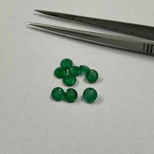 Venta al por Mayor de Piedras Preciosas Sueltas Redondas Facetadas de Esmeralda Natural de 5 mm a Precio de Fábrica para la Fabricación de Joyas - Product Image 4