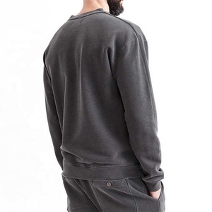 Conjunto Deportivo de Felpa de Algodón Ecológico para Hombre, Color Sólido, Sudadera con Cuello Redondo, Pantalones Jogger con Cordón, Ropa Casual de Invierno - Product Image 3