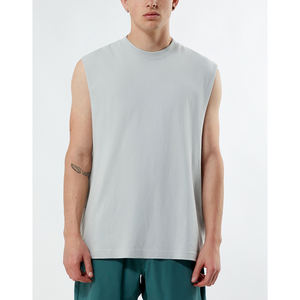 Camisetas sin mangas de talla grande para hombre, camisetas sin mangas transpirables de algodón de estilo callejero para verano, camisetas sin mangas para hombre - Product Image 1