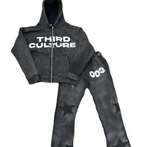 Conjunto de chándal informal para hombre con chaqueta de manga larga y pantalones deportivos ropa deportiva gimnasio ropa deportiva - Product Image 1