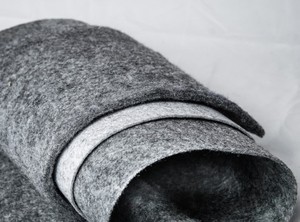 Vietnam Factory's Eco-Friendly Cross Style 100% Polyester Needle-Punched Felt Fabric 200gram <b>Grey</b> Anti-Static Nonwoven - Product Image 2