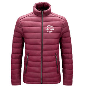 Fabricant Logo personnalisé Veste en duvet rembourrée Veste matelassée d'hiver légère à fermeture éclair avec capuche détachable - Product Image 1