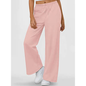 Pantalones Deportivos Holgados de Estilo Urbano, 100% Algodón, Cintura Media, Transpirables, de Color Sólido, para Mujer, para Trotar al Aire Libre - Product Image 6