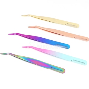 Applicateur de cils en or rose de qualité supérieure, étiquette privée, logo personnalisé, pinces à cils, ventes chaudes, approuvé CE ISO - Product Image 4