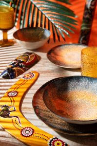 Set di 6 Piatti da Zuppa in Ceramica Rotondi Irregolari Efesto di Excelsa Cosmic Earth con Smalto Reattivo Lucido e Decorazione Digitale in Rilievo - Product Image 6