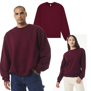 BELLA + CANVAS Unisex <b>Fleece</b> Crewneck Winter <b>Sweatshirt</b>-Modern Fit Custom Logo 100% Cotton Waterproof & Breathable - Product Image 3