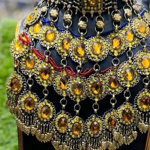 Ensemble de bijoux de collier respirant léger pour les mariages Ensembles de bijoux brodés à col complet artificiel haute performance - Product Image 1