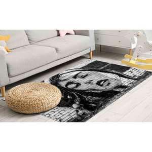 Alfombra Chenille Graffiti Girl: Alfombra Moderna Decorativa, Alfombra Estampada, Alfombra Suave con Pelo Largo - Product Image 2