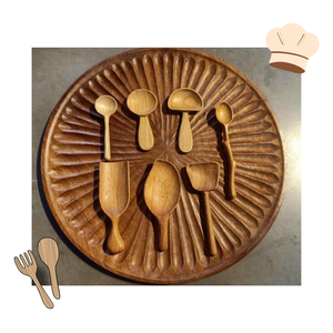 Cute wooden <b>spoon</b> and tableware | For home and restaurant kitchen use - Product Image 1