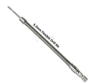 Broca Flexible de 3,2mm Manual de acero ortopédico hueso mascota broca instrumentos quirúrgicos básicos - Product Image 1