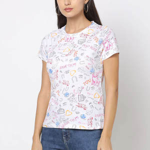 Equipada nueva moda 100% algodón orgánico mujeres camisetas último estilo a granel alta calidad precio razonable mujeres camiseta - Product Image 1