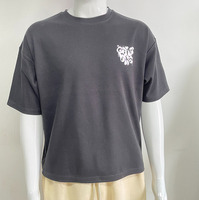 Camiseta Corta Oversize de Algodón Pesado Tejido de 240 Gsm Personalizada, Transpirable, para Hombre, Tallas Grandes, Anti-UV, Ecológica, Lisa por Delante