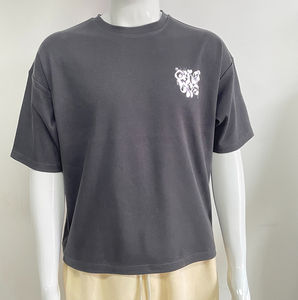 T-shirt court ample et respirant en coton tissé épais 240 g/m² personnalisé pour homme, coupe carrée, sérigraphie légère - Product Image 3