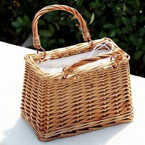 Bolsa de Ratán Tejida a Mano con Asas, Bolsa de Mimbre Natural para Almacenamiento Navideño y Picnic - Product Image 2