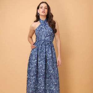 Robe décontractée longue et évasée pour femmes - Product Image 1