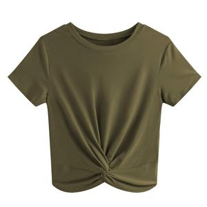 เสื้อยืดครอปไซส์ใหญ่พิเศษสำหรับผู้หญิงเสื้อครอปทำจากโรงงาน - Product Image 3