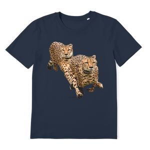 Camiseta de Algodón Orgánico Premium para Adultos Cheetah Brothers, 100% Jersey, Corte Holgado con Diseño Estampado, Número de Modelo - Product Image 4