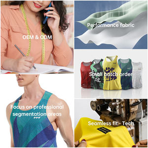 Custom Knitted Running Singlet Lightweight Marathon Tank <b>Top</b> Breathable Eco-Friendly Unisex Workout <b>Sleeveless</b> Shirt - Product Image 6