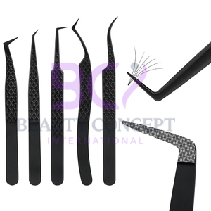Acier de couleur noire 90 degrés meilleure vente en gros outils d'extension de cils extension de cils de beauté personnalisée pince à épiler greffée - Product Image 5