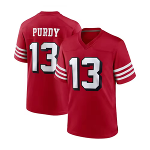 Nouveaux maillots de <span class=keywords><strong>San</strong></span> <span class=keywords><strong>Francisco</strong></span> # 13 Purdy # 85 Kittle # 23 Maillots de football américain McCaffrey cousus, édition limitée, USA - Product Image 2